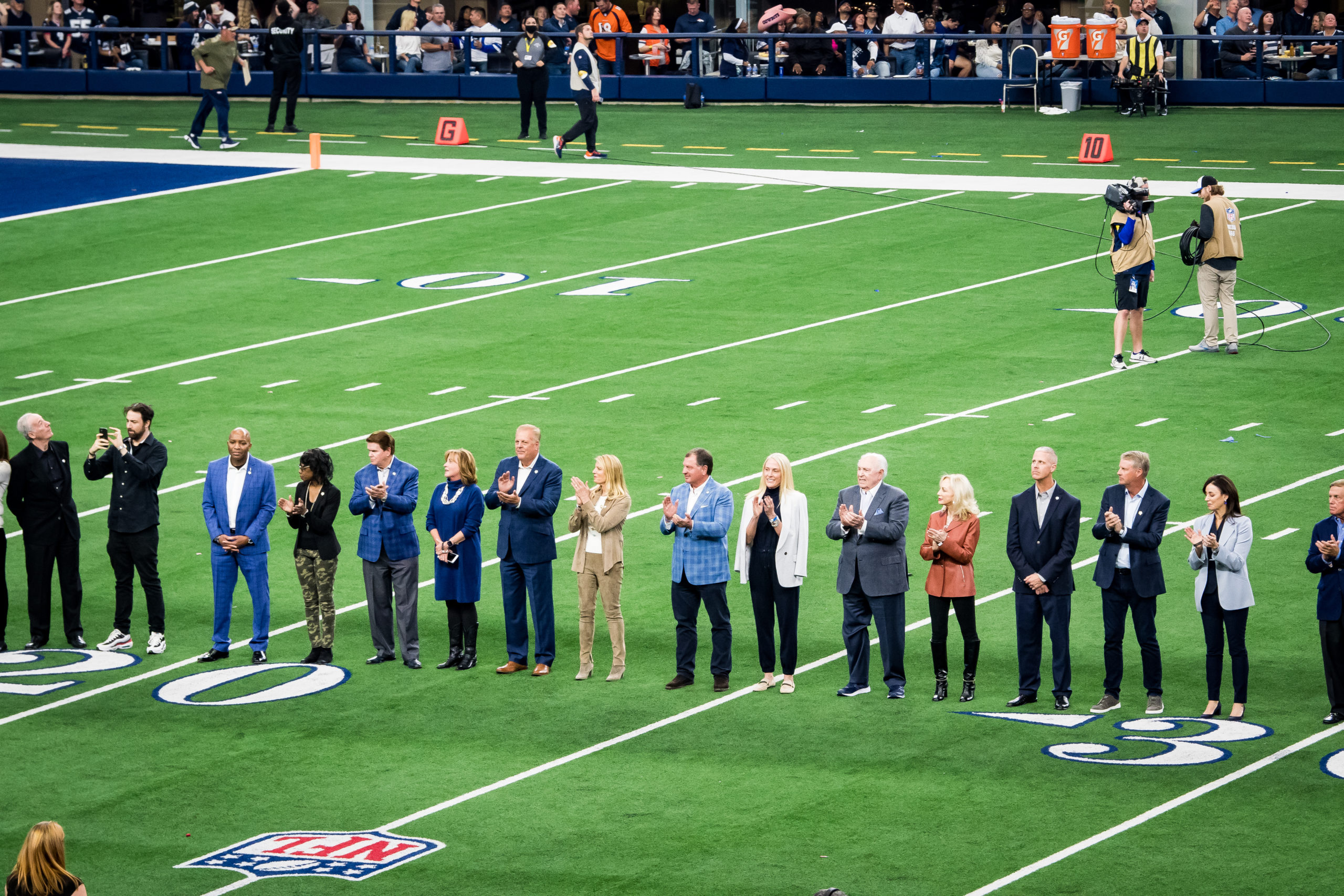 A Dallas Cowboys are honoring Medal of Honor recipients and the U.S. Armed  forces by placing