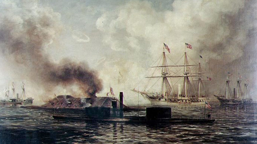 Battle of Mobile Bay by Xanthus Smith (1890)